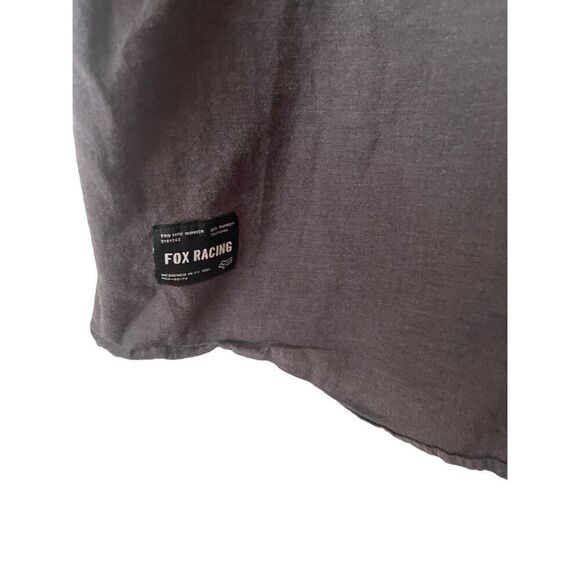 Fox Racing Mens Dark Gray Chest Pocket Short Sleeve Button Down Shirt Size XL - Picture 9 of 13